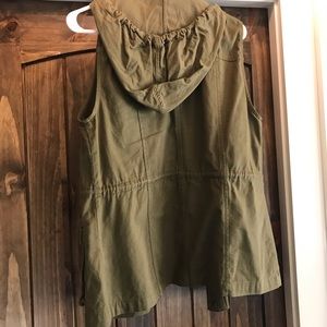 Green hooded vest